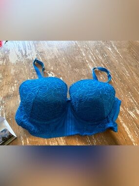 Cacique Teal Lace Longline Bra